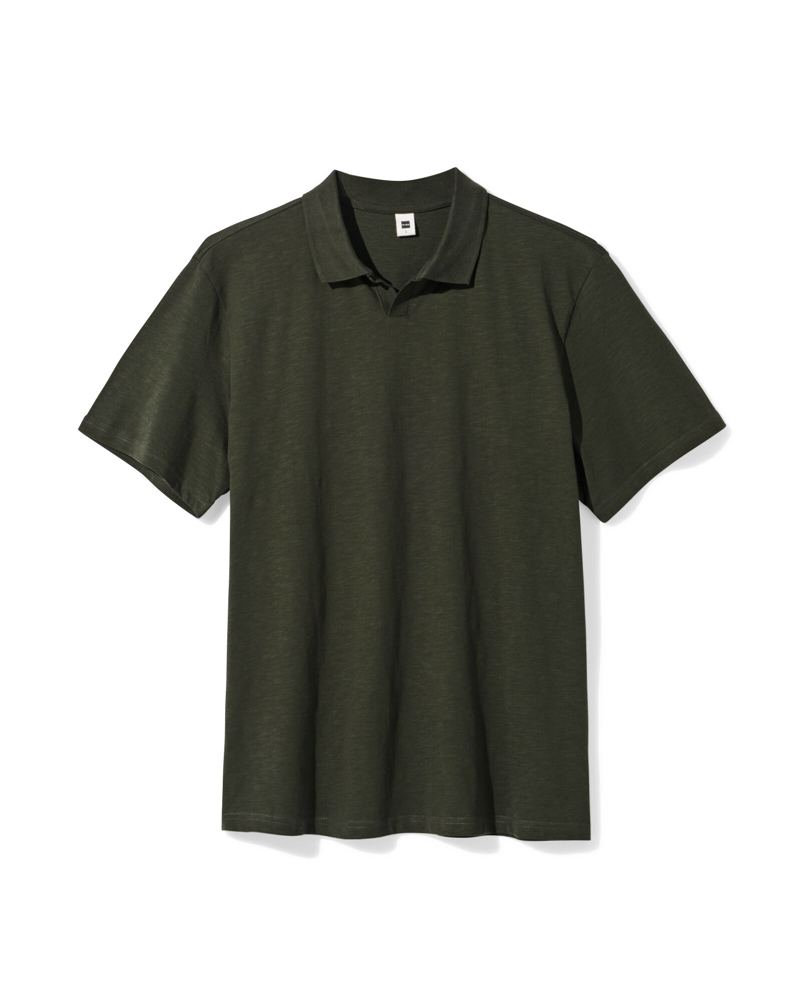 herenpolo Jack slub donkergroen donkergroen - 2179110DARKGREEN - HEMA