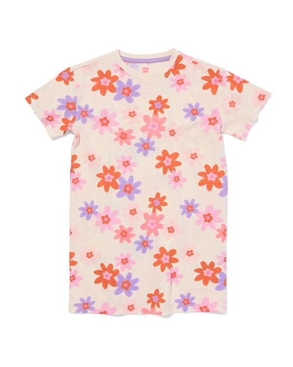 chemise de nuit enfant fleurs blanc cass&eacute; blanc cass&eacute; - 23003960OFFWHITE - HEMA