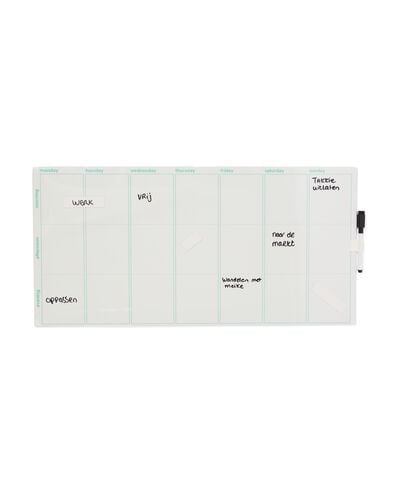 semainier magn&eacute;tique tableau blanc 30x60 - 14870041 - HEMA