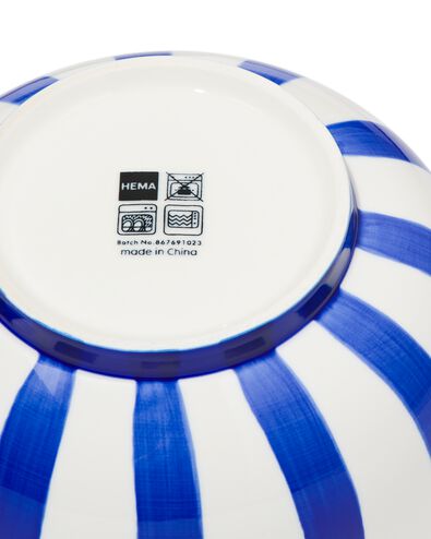 schaaltje &Oslash;15cm Tafelgenoten new bone wit met blauw - 9650021 - HEMA