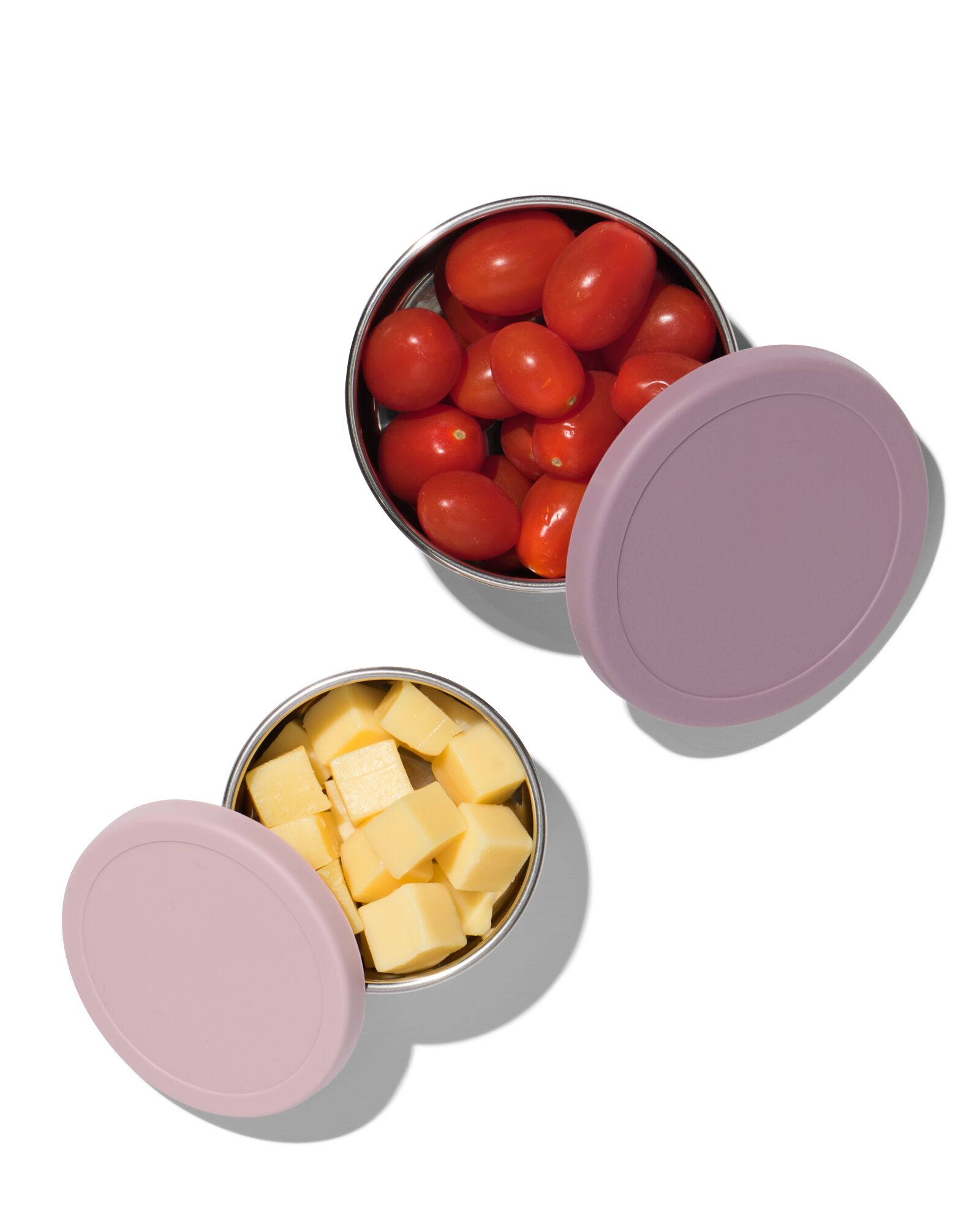 bo&icirc;tes &agrave; collation en acier inoxydable rose - 2 pi&egrave;ces - 80650204 - HEMA