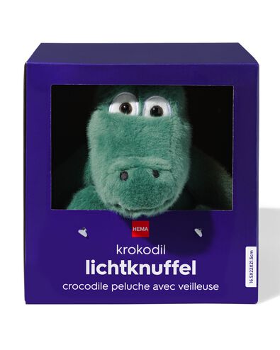 lichtknuffel 22x22cm krokodil - 38400050 - HEMA