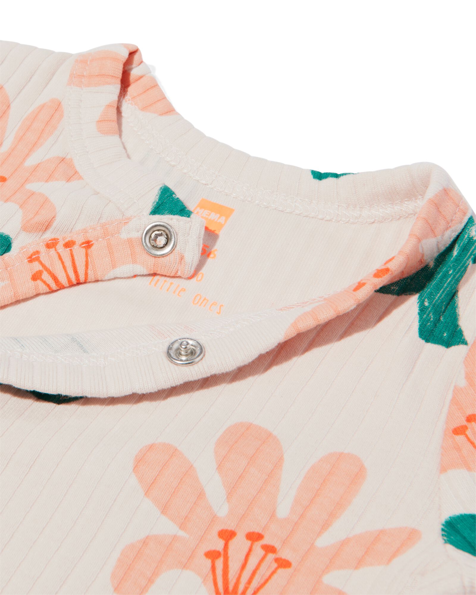 newborn meegroei jumpsuit met bamboe ecru - 33479510ECRU - HEMA