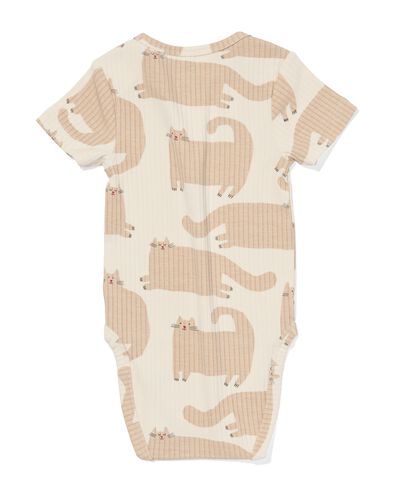 Mitwachsbody aus Bambusripp mit Stretch, Tiere beige beige - 33307440BEIGE - HEMA