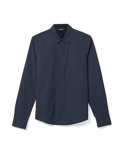 chemise homme coton bleu foncé bleu foncé - 2113250DARKBLUE - HEMA
