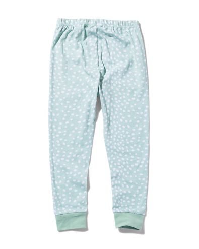 kinder pyjama fleece/katoen luiaard lichtgroen 122/128 - 23050065 - HEMA