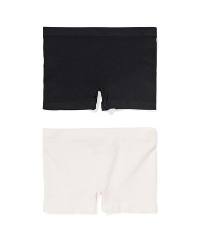 Kinder-Boxershorts nahtlos gerippt &ndash; 2 St&uuml;ck schwarz/wei&szlig; schwarz/wei&szlig; - 19301640BLACKWHITE - HEMA