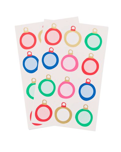 autocollants nominatifs boules de No&euml;l - 25300032 - HEMA