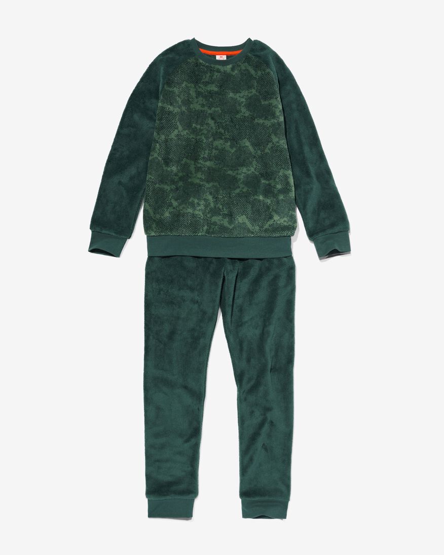 pyjama enfant polaire abstrait vert vert - 23020480GREEN - HEMA