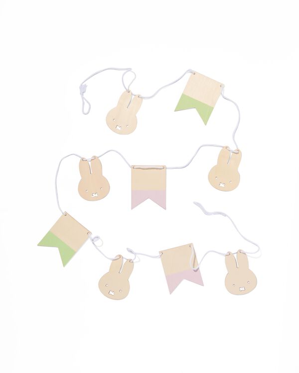 Miffy-Girlande, wiederverwendbar, Holz, 250 cm - 14210202 - HEMA