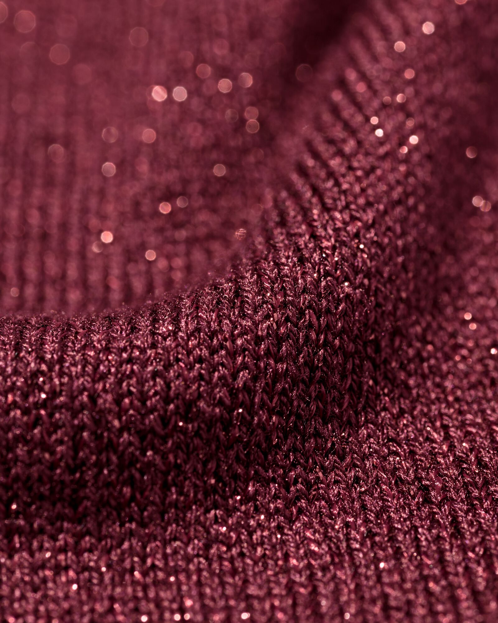 dames top Lily glitter bordeauxrood bordeauxrood - 36205820BURGUNDYRED - HEMA