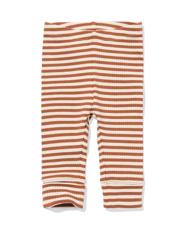 Newborn-Leggings zum Mitwachsen, gestreift braun braun - 33443220BROWN - HEMA