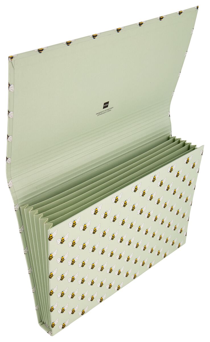 porte-documents 6 compartiments 23.5x33x4 abeilles - 14830129 - HEMA