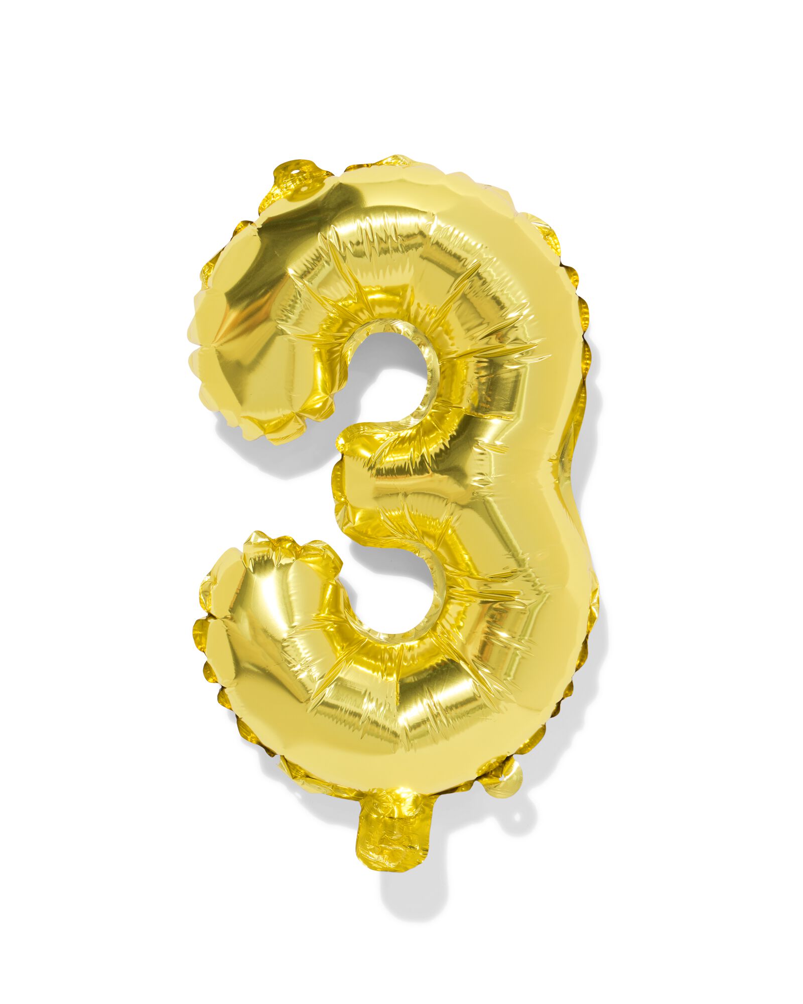 ballon aluminium chiffre 3 30cm dor&eacute; - 14260024 - HEMA