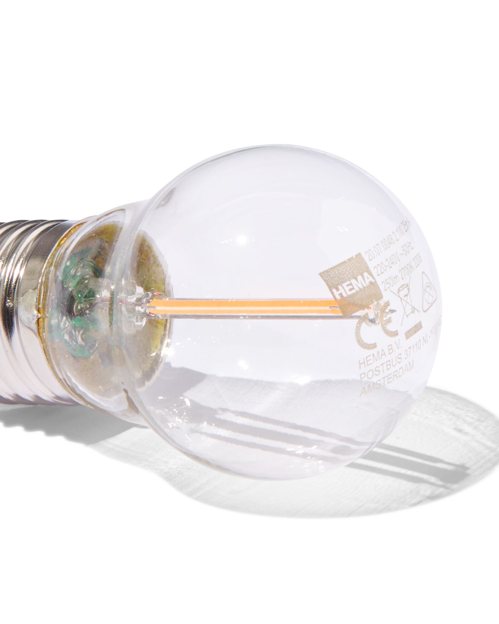 boule led clear E27 1,5W 250lm - 20000047 - HEMA