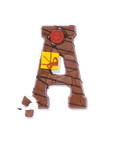 Lettre en chocolat d&eacute;cor&eacute;e &agrave; la main lait A 180g - 24417401 - HEMA
