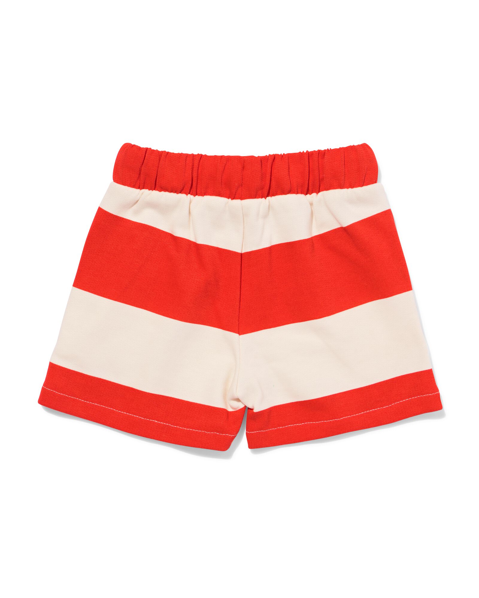 short b&eacute;b&eacute; coupe confortable tissu molletonn&eacute; rayures rouge rouge - 33187370RED - HEMA