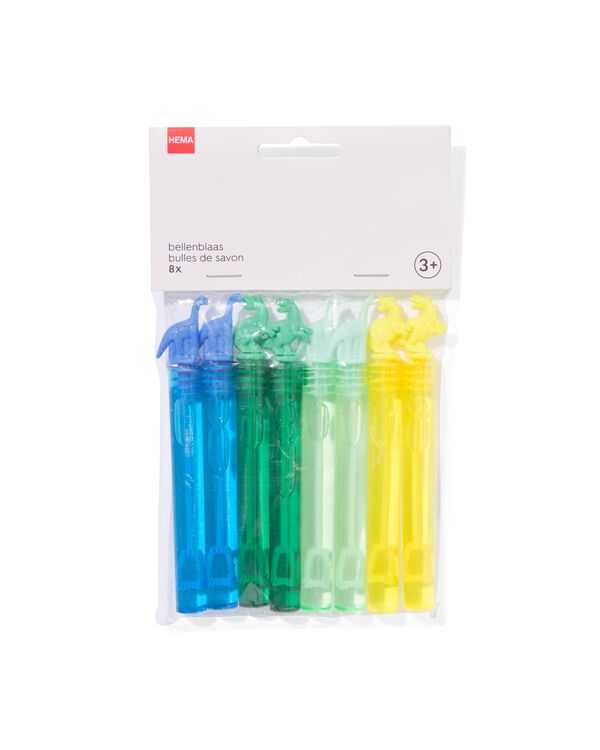 uitdeelcadeautje mini bellenblaas dino 8x  - 14250105 - HEMA