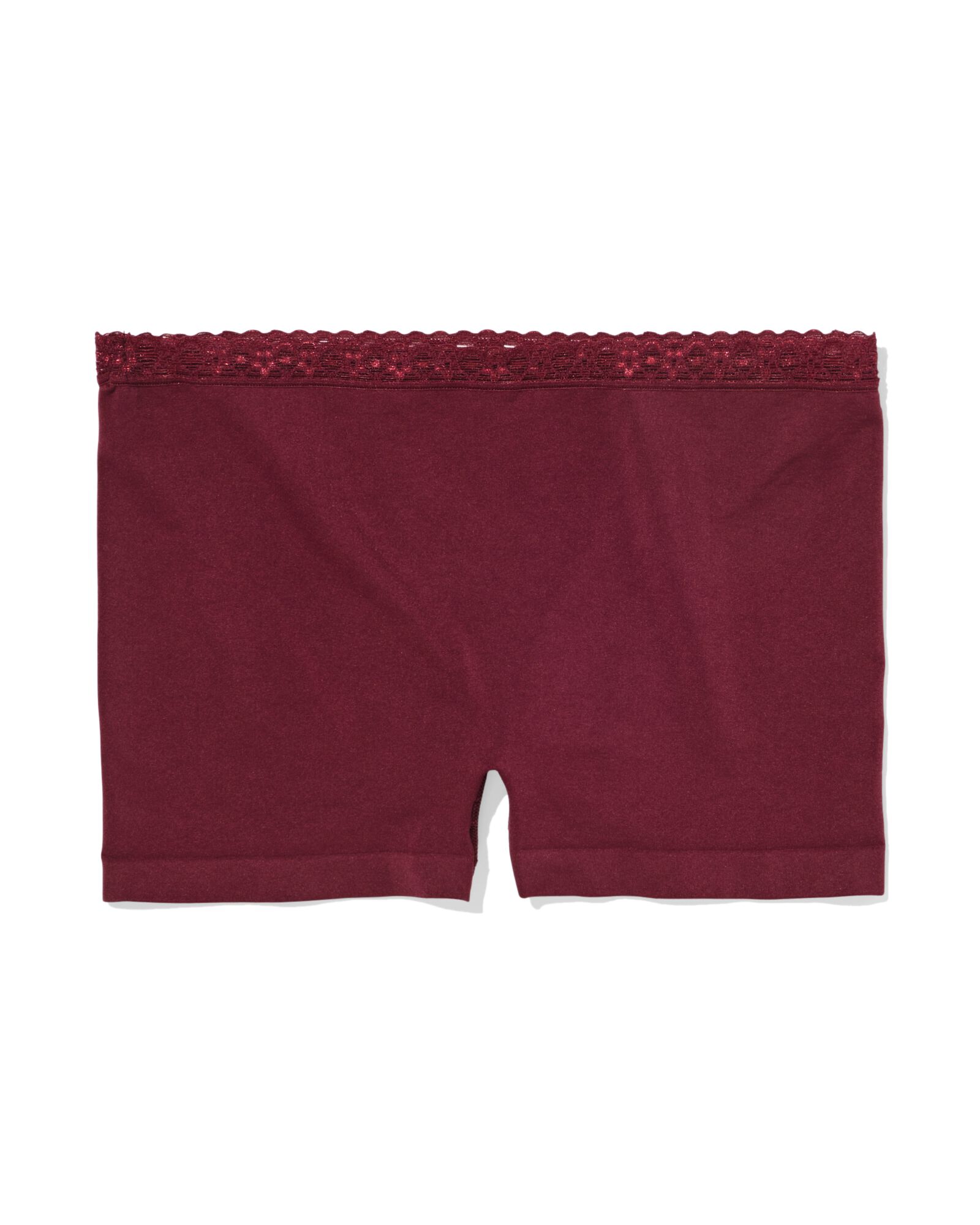 boxer femme sans coutures microfibre avec dentelle bordeaux bordeaux - 19611623BURGUNDYRED - HEMA