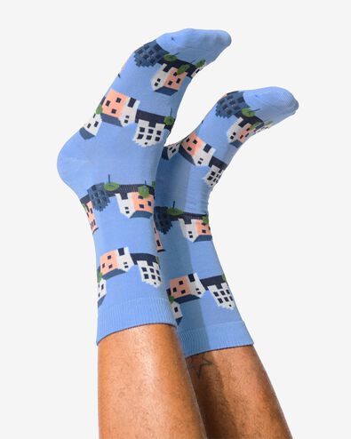 Socken f&uuml;r Erwachsene &bdquo;Happy Home&ldquo;  blau blau - 4124120BLUE - HEMA