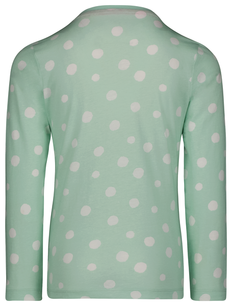 pyjama enfant coton pois vert menthe - 1000026564 - HEMA