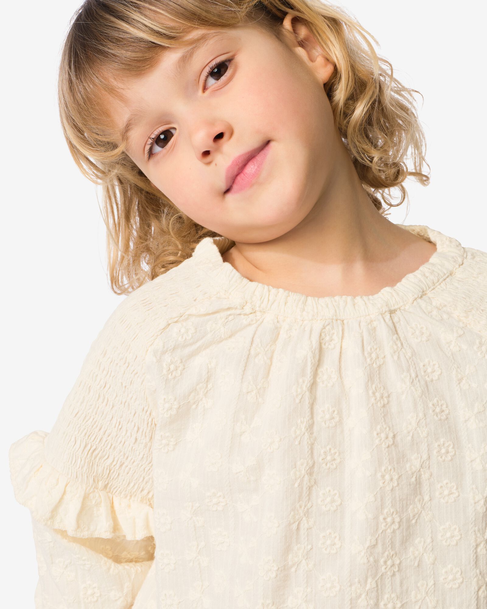 Kinderbluse ecru ecru - 30837704ECRU - HEMA