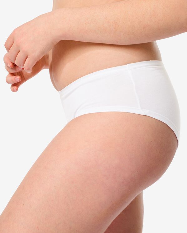 2er-Pack Damen-Hipster, Baumwolle/Elasthan wei&szlig; wei&szlig; - 1000030309 - HEMA