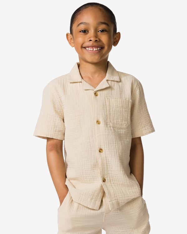 chemise enfant beige - 30716317BEIGE - HEMA