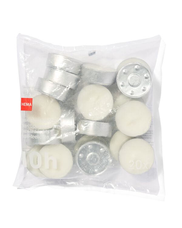 bougies d'ambiance maxi 10 heures de combustion - 20 pièces - 13500065 - HEMA