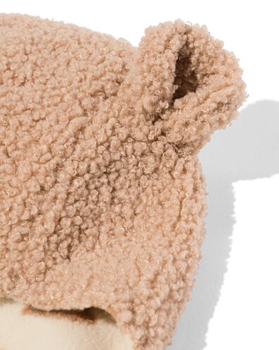 bonnet b&eacute;b&eacute; teddy avec oreilles beige - 33200295BEIGE - HEMA