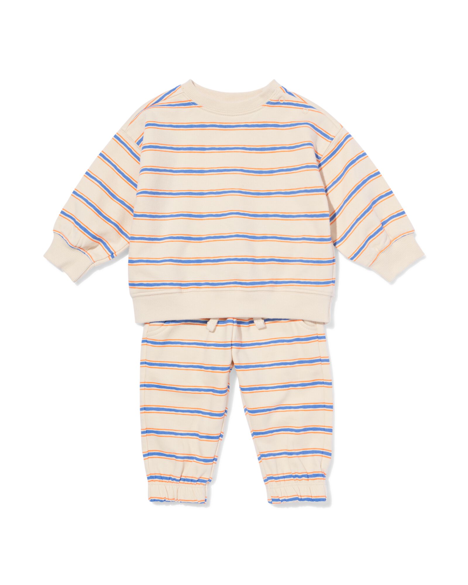 babykledingset comfy fit strepen ecru ecru - 33185070ECRU - HEMA