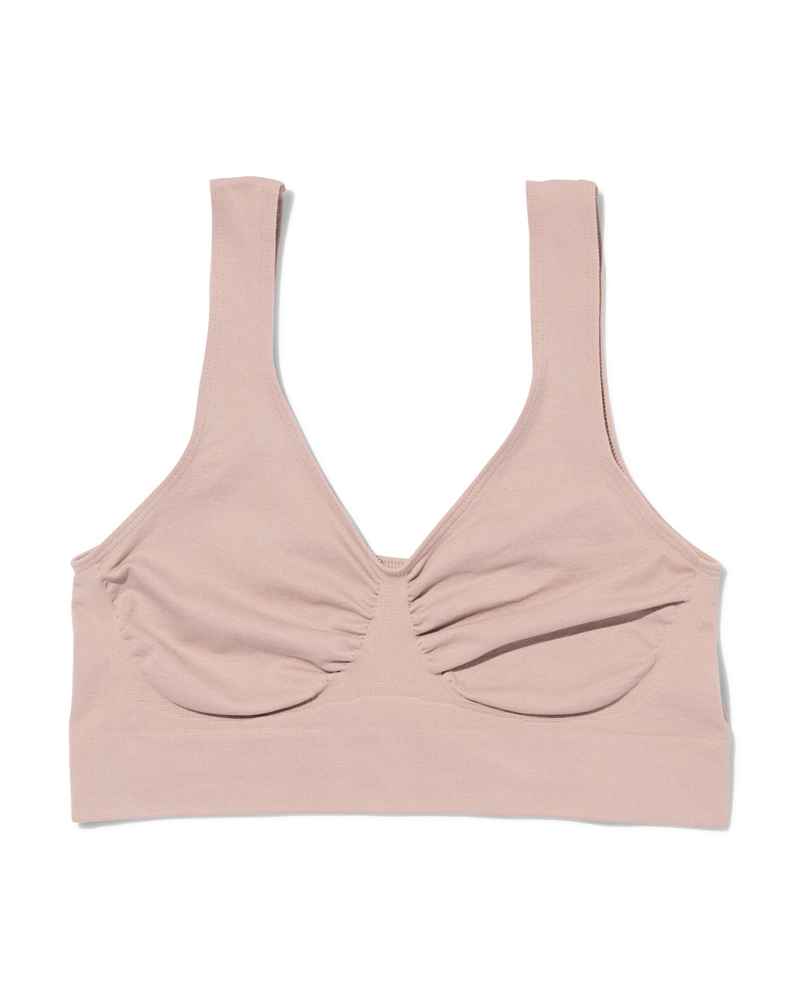 niet voorgevormde dames top naadloos beige - 1000027965 - HEMA