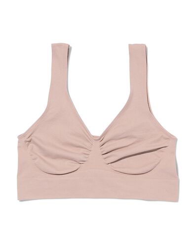niet voorgevormde dames top naadloos beige - 1000027965 - HEMA