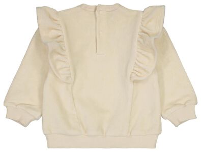 Baby-Sweatshirt, Rüschen, Cord sandfarben - 1000025119 - HEMA