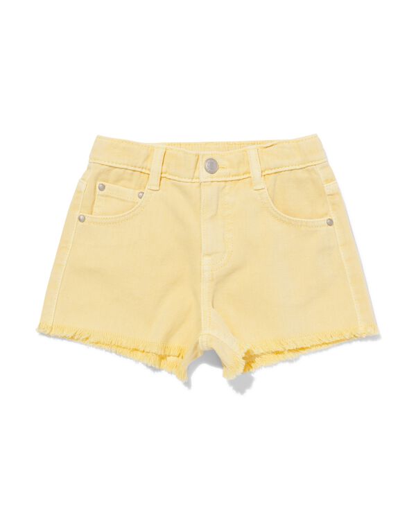 kindershort hartjes  lichtgeel lichtgeel - 30843721LIGHTYELLOW - HEMA