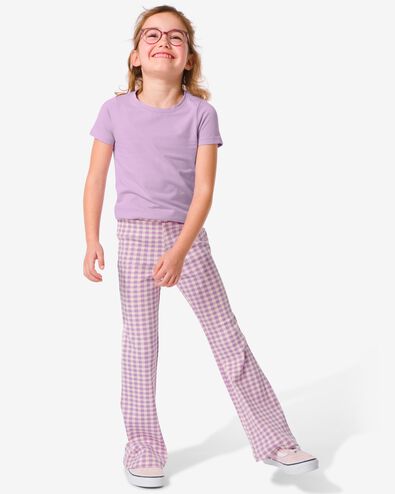 legging enfant évasé avec côtes violet 110/116 - 30860282 - HEMA