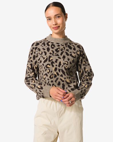 pull femme gelly l&eacute;opard multi - 36204970MULTI - HEMA