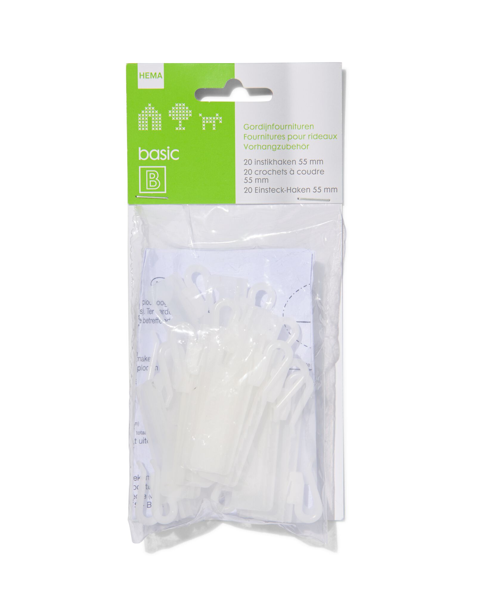 20 agrafes &agrave; coudre rideaux 55 mm - 7578048 - HEMA