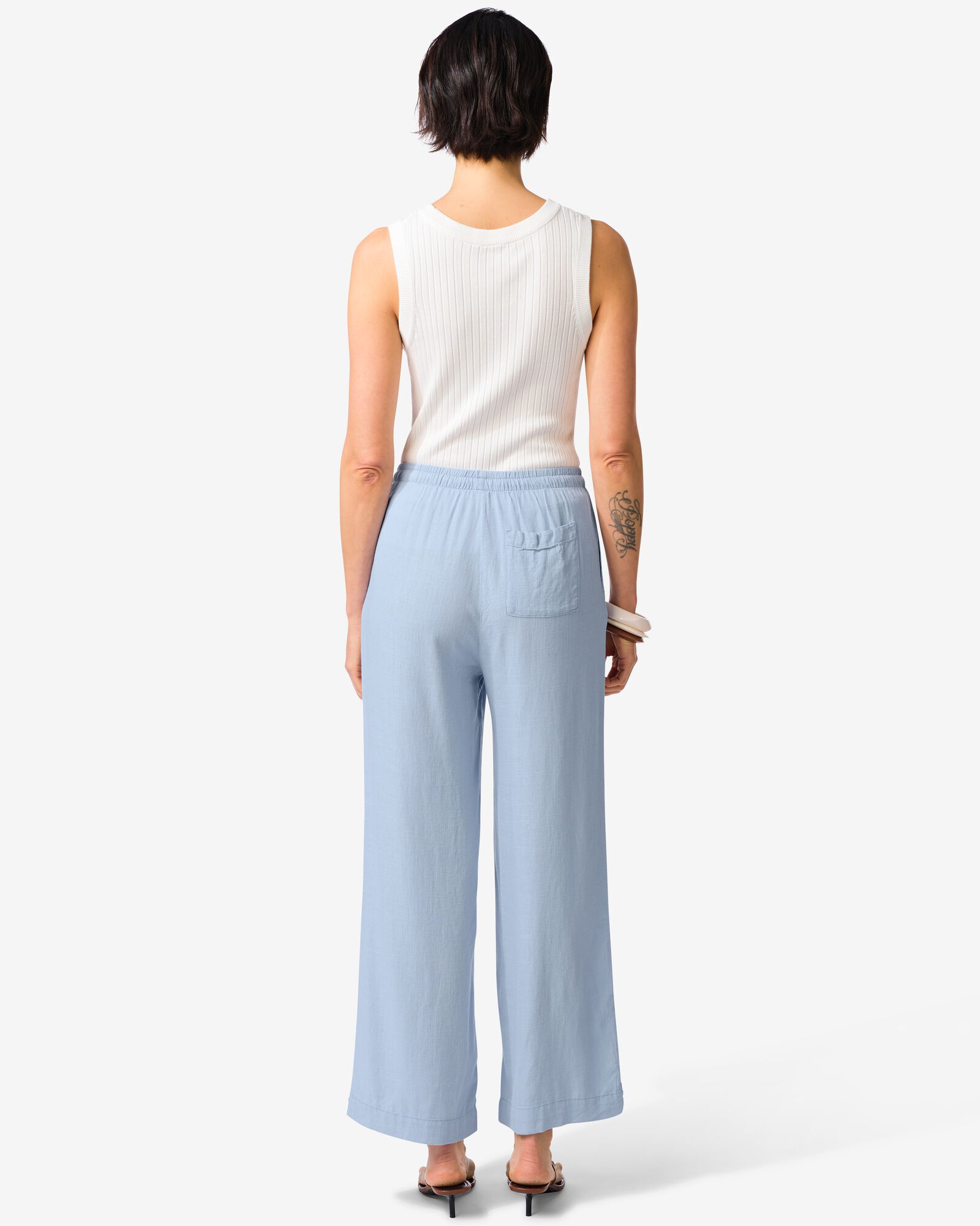 damesbroek Tatum regular fit lichtblauw lichtblauw - 36208690LIGHTBLUE - HEMA