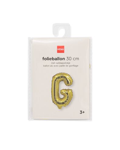 ballon aluminium lettre G 30cm dor&eacute; - 14260037 - HEMA