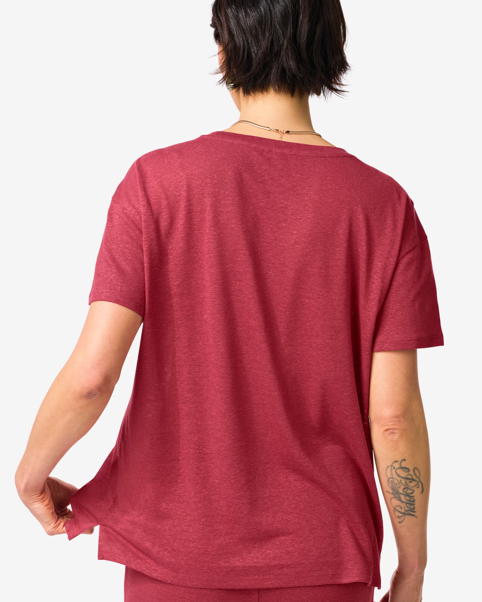 dames T-shirt Evie rood rood - 36209350RED - HEMA