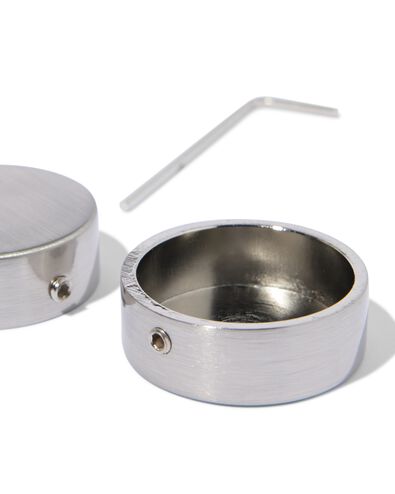 knop roede 29mm rvs - 2 stuks - 7502021 - HEMA