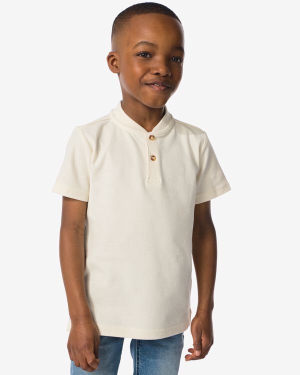 Kinder-T-Shirt, Waffelstruktur beige beige - 30779842BEIGE - HEMA