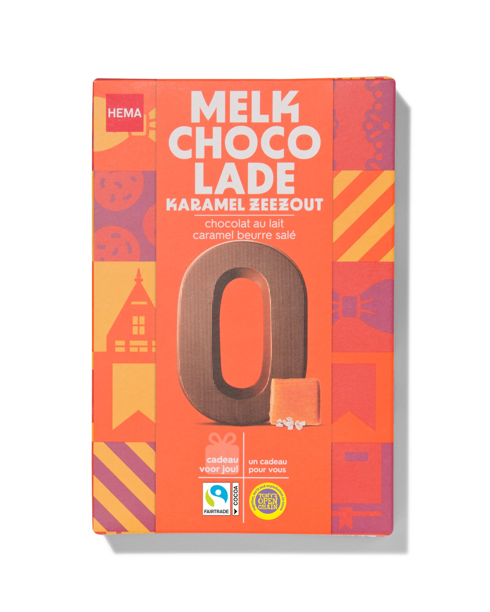 lettre chocolat lait caramel sel de mer O 135g - 24415115 - HEMA