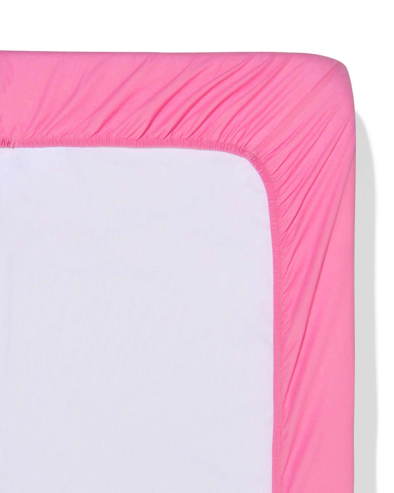 hoeslaken 90x200cm zacht katoen felroze - 5160009 - HEMA