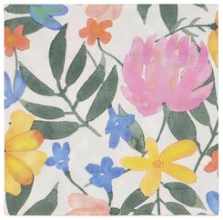 20 serviettes 33x33 - papier fleurs - 14200440 - HEMA