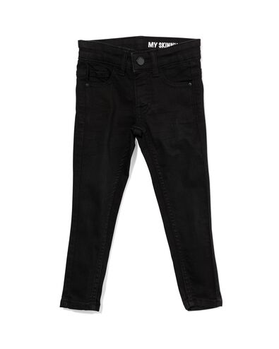 kinder jeans skinny fit zwart - 1000028235 - HEMA