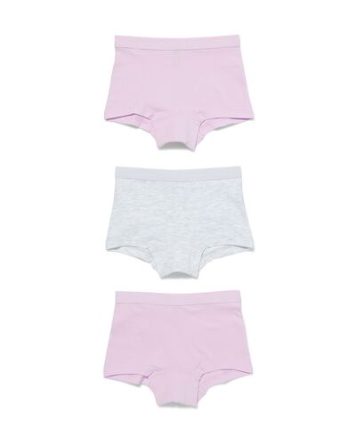 kinderboxers katoen/stretch - 3 stuks lila lila - 19357830LILAC - HEMA