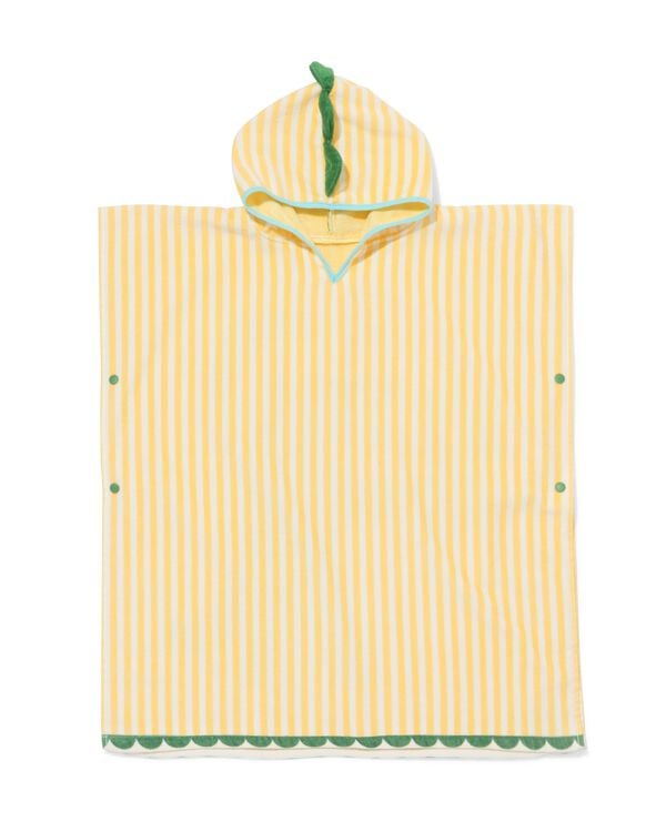 kinderponcho 68x78cm velours krokodil strepen - 5200255 - HEMA