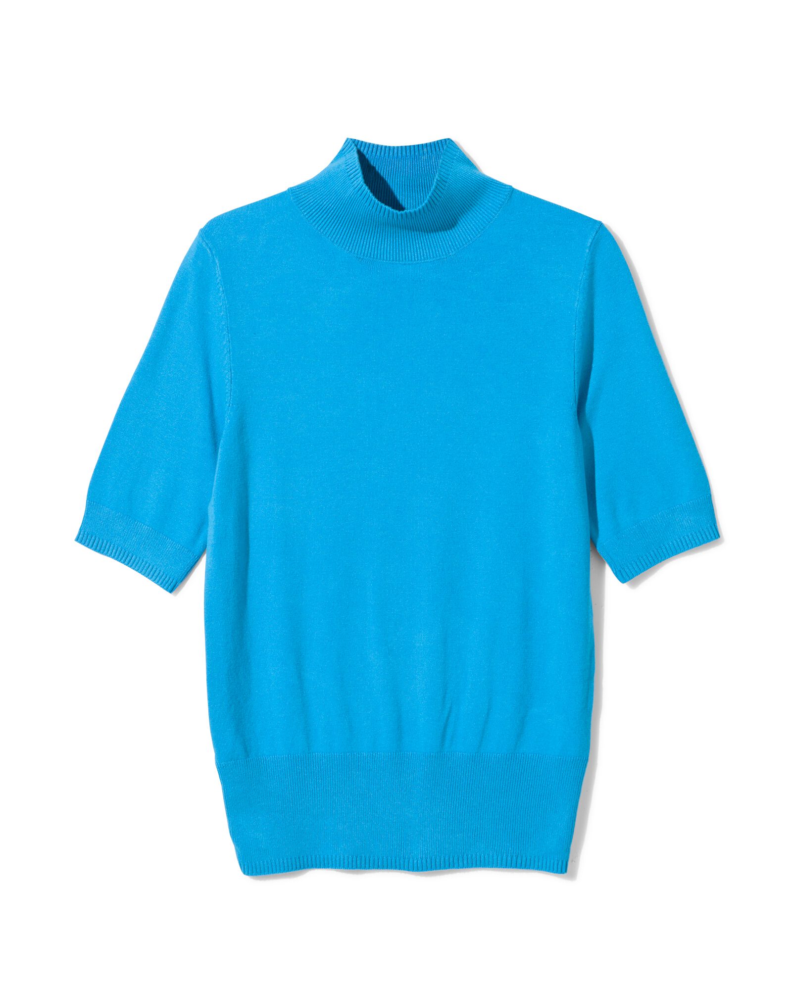 pull col roul&eacute; femme en maille bleu - 36268090BLUE - HEMA